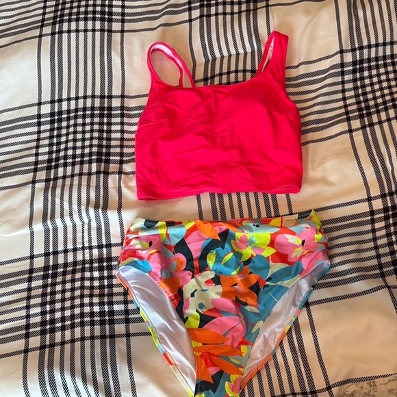 Popvil Other - Popvil Vibrant Pink and Multicolor Bikini Set